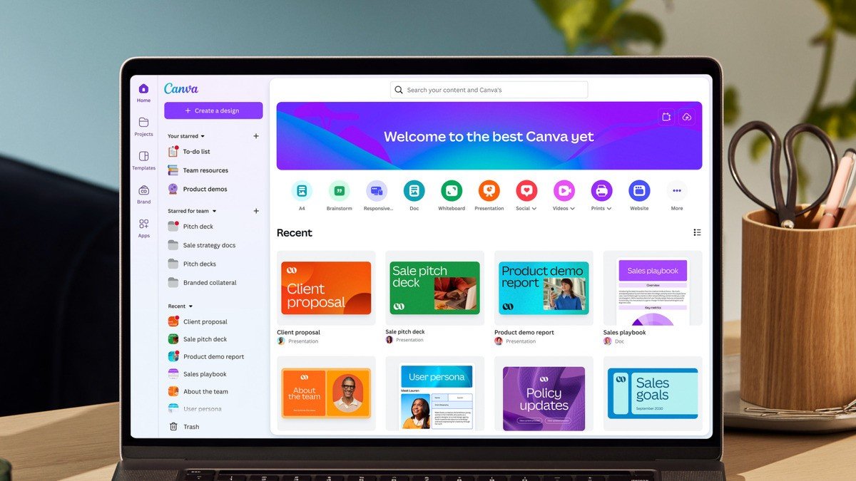 Interface Canva Pro